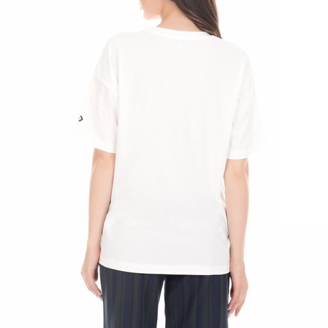 CONVERSE-Γυναικεία κοντομάνικη μπλούζα CONVERSE One Star λευκή