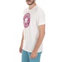 CONVERSE-Ανδρική κοντομάνικη μπλούζα Converse Chuck Patch Palm Tree λευκή