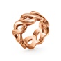 FOLLI FOLLIE-Γυναικείο φαρδύ ατσάλινο δαχτυλίδι FOLLI FOLLIE  ροζ-χρυσό