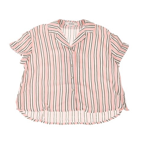GARCIA JEANS-Παιδικό cropped πουκάμισο GARCIA JEANS κοραλί