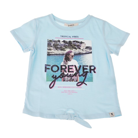 GARCIA JEANS-Παιδικό t-shirt για κορίτσια GARCIA JEANS γαλάζιο
