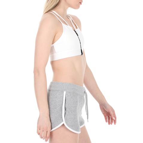 NIKE-Γυναικείο αθλητικό μπουστάκι Nike Zip Indy Women's Light Su λευκό