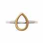 LINKS OF LONDON-Ασημένιο επιχρυσωμένο δαχτυλίδι Flare - μέγεθος 56