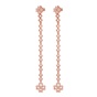 FOLLI FOLLIE-Γυναικεία ασημένια σκουλαρίκια FOLLI FOLLIE Miss Heart4Heart Multi Wear με ροζ επιχρύσωση