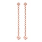 FOLLI FOLLIE-Γυναικεία ασημένια σκουλαρίκια FOLLI FOLLIE Miss Heart4Heart Multi Wear με ροζ επιχρύσωση