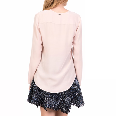 SILVIAN HEACH-Γυναικεία μακρυμάνικη μπλούζα με βολάν TIULADA SILVIAN HEACH ροζ