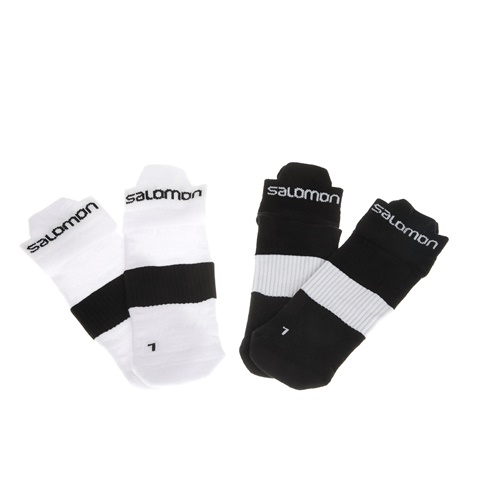 SALOMON-Σετ unisex κάλτσες SALOMON TRAIL RUNNING SENSE λευκές-μαύρες