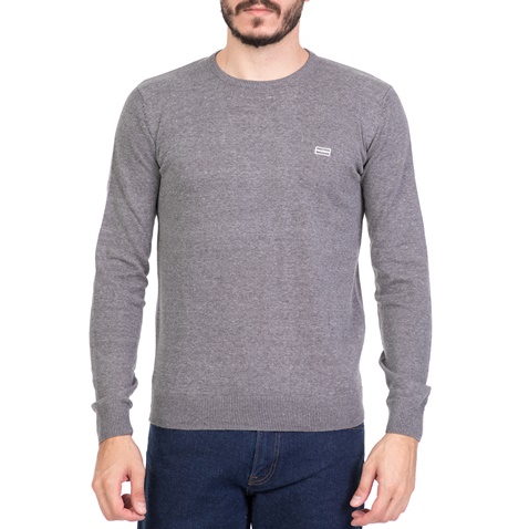 JUST POLO-Ανδρική πλεκτή μπλούζα Just Polo Tricot γκρι