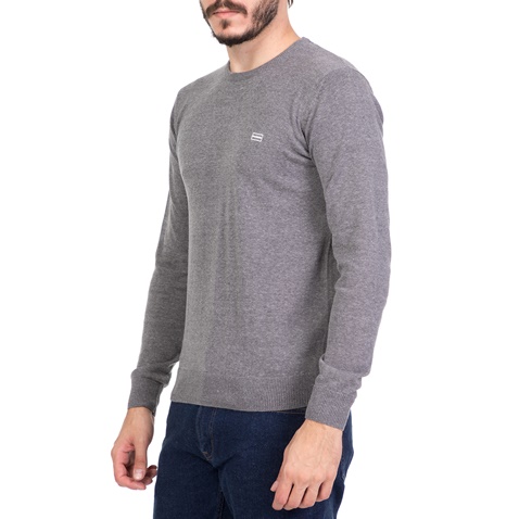 JUST POLO-Ανδρική πλεκτή μπλούζα Just Polo Tricot γκρι