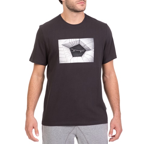 ELEMENT-Ανδρική κοντομάνικη μπλούζα ELEMENT μαύρη με στάμπα
