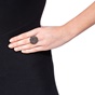 FOLLI FOLLIE-Γυναικείο ασημένιο δαχτυλίδι FOLLI FOLLIE FF BOUQUET μαύρο