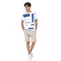SCOTCH & SODA-Ανδρικό t-shirt  SCOTCH & SODA Club Nomade λευκό μπλε