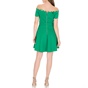 TED BAKER-Γυναικείο μίνι φόρεμα TED BAKER FELLAMA BARDOT SCALLOP πράσινο