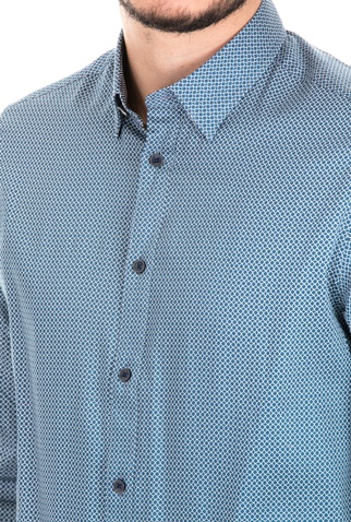 TED BAKER-Ανδρικό πουκάμισο TED BAKER BRADLEY μπλε