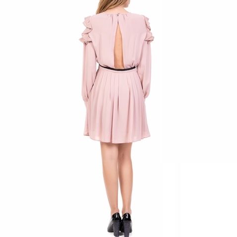 SILVIAN HEACH-Γυναικείο μίνι φόρεμα με βολάν MUSWELBRO SILVIAN HEACH ροζ