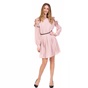 SILVIAN HEACH-Γυναικείο μίνι φόρεμα με βολάν MUSWELBRO SILVIAN HEACH ροζ