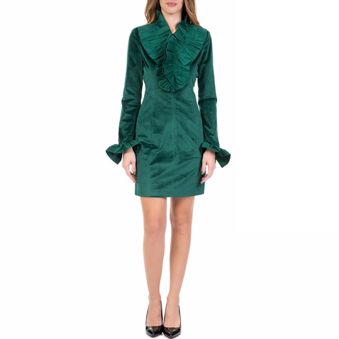 SILVIAN HEACH-Γυναικείο μίνι φόρεμα με βολάν MONTERREY SILVIAN HEACH πράσινο