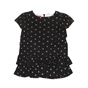 SAM 0-13-Παιδικό φόρεμα για μικρά κορίτσια SAM 0-13 μαύρο με πουά