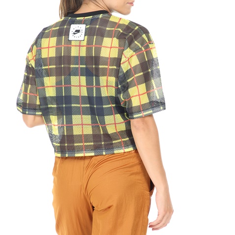 NIKE-Γυναικεία κοντομάνικη μπλούζα NIKE NSW NSP TOP καρο