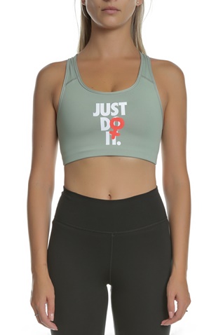 NIKE-Αθλητικό μπουστάκι μέτριας στήριξης JDI Nike Rebel Swoosh πράσινο