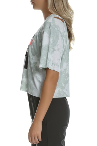 NIKE-Γυναικείο κοντομάνικο μπλουζάκι Nike Graphic Training Top γκρι