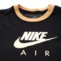NIKE-Παιδικό t-shirt NIKE NSW AIR LOGO RINGER μαύρο μπεζ