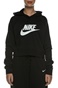 NIKE-Γυναικεία cropped φούτερ μπλούζα NIKE NSW ESSNTL FLC GX CROP HDY μαύρη