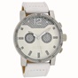 OOZOO-Unisex δερμάτινο ρολόι OOZOO TIMEPIECES λευκό