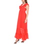 TRAFFIC PEOPLE-Γυναικείο φόρεμα TRAFFIC PEOPLE  Never let me go-Behold κόκκινο