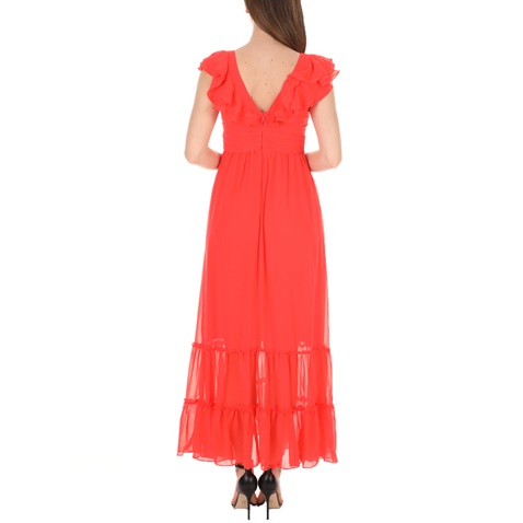 TRAFFIC PEOPLE-Γυναικείο φόρεμα TRAFFIC PEOPLE  Never let me go-Behold κόκκινο