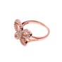 FOLLI FOLLIE-Γυναικείο ασημένιο δαχτυλίδι με πεταλούδα FOLLI FOLLIE ροζ-χρυσό
