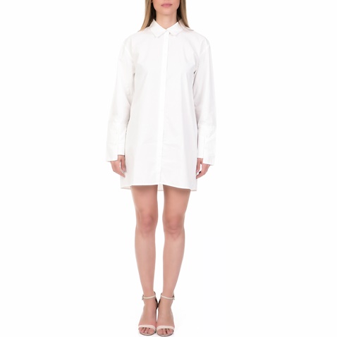 FUNKY BUDDHA-Γυναικείο φόρεμα FUNKY BUDDHA λευκό