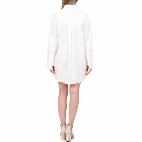 FUNKY BUDDHA-Γυναικείο φόρεμα FUNKY BUDDHA λευκό