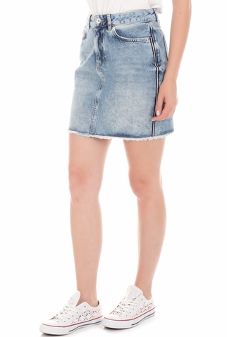 SUPERDRY-Γυναικεία μίνι τζιν φούστα SUPERDRY D2 DENIM MINI μπλε