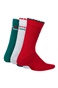 NIKE-Παιδικές κάλτσες NIKE EVERYDAY CUSH κόκκινο-πράσινο-λευκό