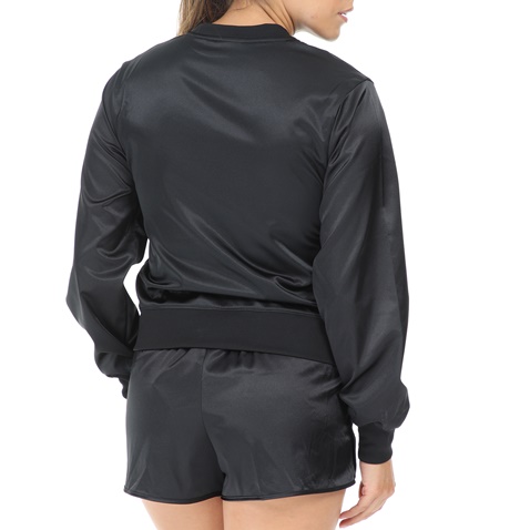 NIKE-Γυναικεία μπλούζα φούτερ NIKE NSW AIR CREW SATIN μαύρη