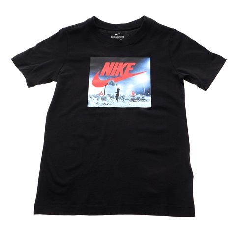 NIKE-Παιδικό t-shirt NIKE AIR NSW TEE NIKE AIR HOOP SNOW μαύρο