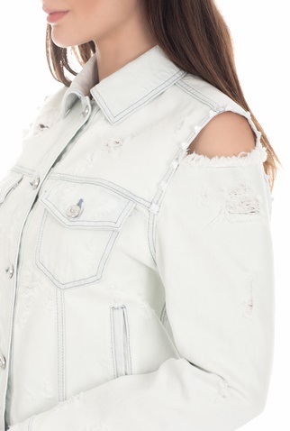 BYBLOS-Γυναικείο τζιν jacket BYBLOS OPEN SHOULDER γαλάζιο