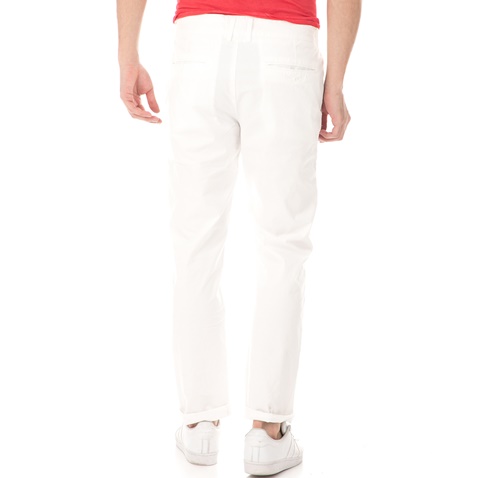 DEVERGO JEANS-Ανδρικό παντελόνι chino DEVERGO JEANS λευκό
