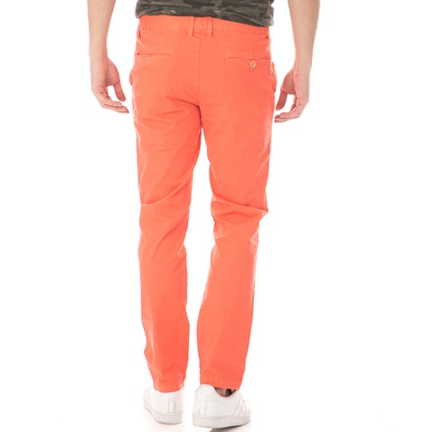 DEVERGO JEANS-Ανδρικό παντελόνι chino DEVERGO JEANS πορτοκαλί