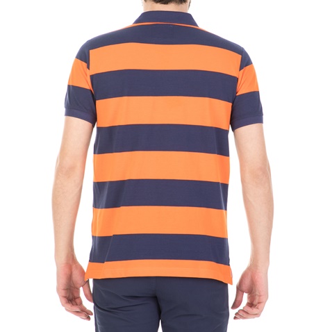 DORS-Ανδρική μπλούζα DORS πορτοκαλί-μπλε
