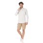 HAMPTONS-Ανδρικό μακρυμάνικο πουκάμισο  HAMPTONS MICRODESIGN λευκό