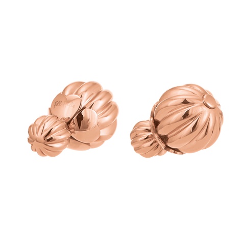 FOLLI FOLLIE-Γυναικεία καρφωτά σκουλαρίκια ατσάλινα FOLLI FOLLIE Style Fairy ροζ-χρυσά