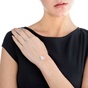 FOLLI FOLLIE-Γυναικείο ασημένιο διπλό βραχιόλι με δαχτυλίδι FOLLI FOLLIE ασημί