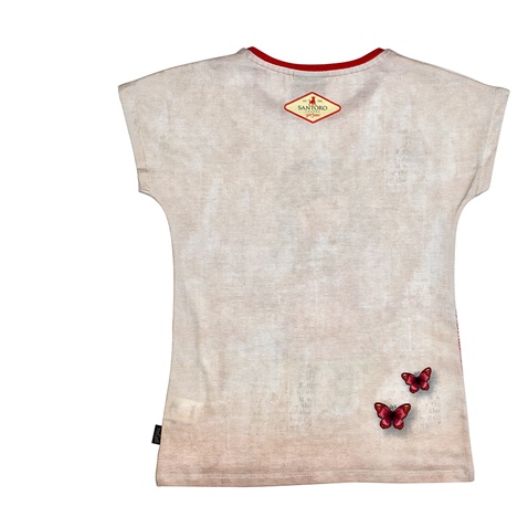SANTORO Gorjuss-Παιδική κοντομάνικη μπλούζα για κορίτσια SANTORO Gorjuss εκρού