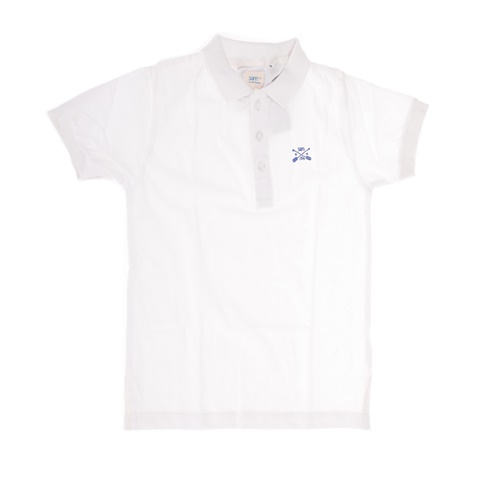 SAM 0-13-Παιδική πόλο μπλούζα για μεγάλα αγόρια SAM 0-13 λευκή
