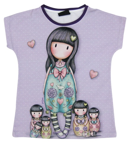 SANTORO Gorjuss-Παιδική κοντομάνικη μπλούζα SANTORO Gorjuss μοβ