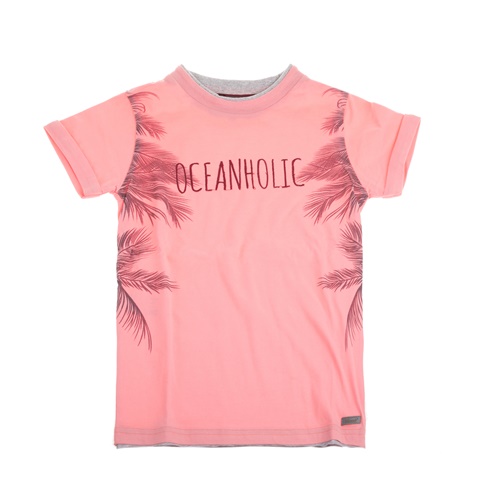 YELLOWSUB-Παιδική κοντομάνικη μπλούζα YELLOWSUB OCEANHOLIC κοραλλί