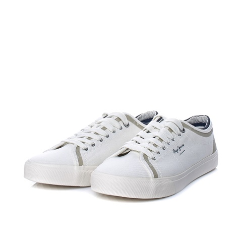 PEPE JEANS-Ανδρικά sneakers PEPE JEANS NATE λευκά