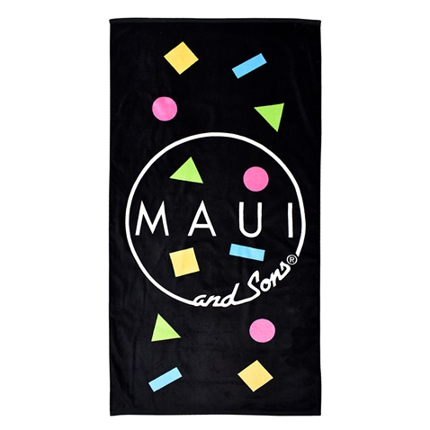MAUI & SONS-Πετσέτα θαλάσσης MAUI & SONS μαύρη